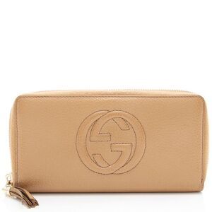 Gucci Leather Soho Zip Around Wallet